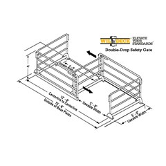 Double-Drop Safety Gate - Installation Footprint: 13'-8