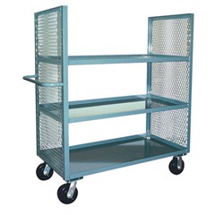 2 sided mesh truck with 3 shelves 24 x 48