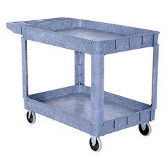 Plastic Utility Cart 2 Shelves 24.5 X 36