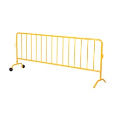 Hd Yellow Barrier W/1 Wheel, 1 Curved