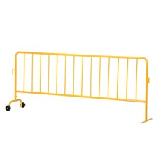 Yellow Barrier W/1 Wheel, 1 Flat