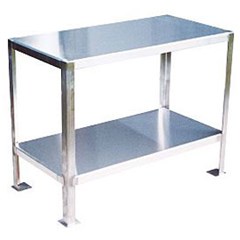 Stainless steel 2 shelf work stand 24 x 48