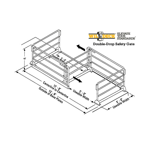 Deck clearance safety gate