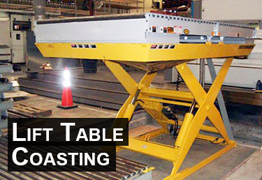 Fixing lift table coasting