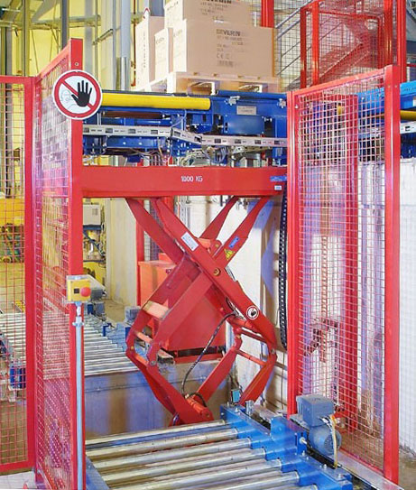 Lift table to conveyor configuration
