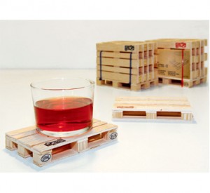 shipping palette drink coasters