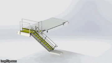 Pivoting stairs from Bastian Solutions